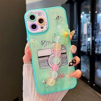 Étui pour Samsung Galaxy A05/A05S/A15 filles mode filles paillettes étoilé coloré perle bracelet antichoc coque de téléphone