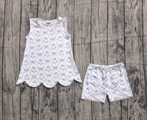 GSD3027 Vente en gros Nouvelle robe à carreaux jaune style boutique pour enfants Ensemble pour petite fille Sans MOQ ODM - Product Image 6