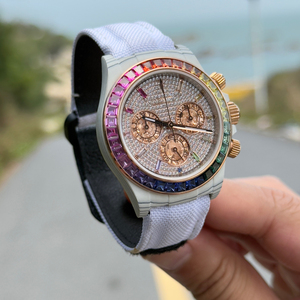 Boîtier entièrement serti de diamants, édition personnalisée - Design unique pour une expérience différente - Montre mécanique haut de gamme pour homme - Product Image 3