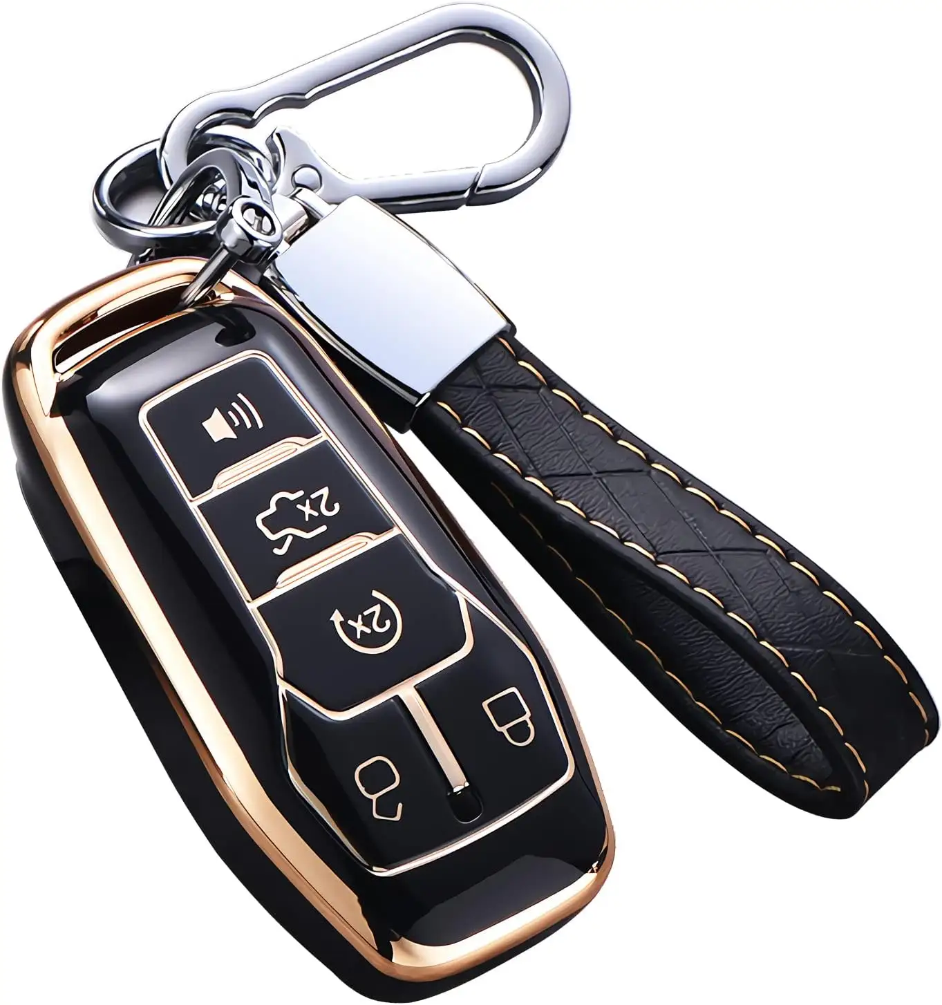 Ford anahtarlık kapağı için, Premium yumuşak TPU tam koruma anahtarlık kılıfı