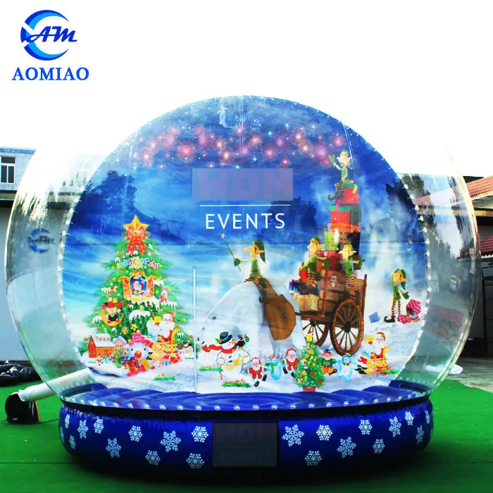 Aanpassen Giant Kerst Opblaasbare Menselijk Size Sneeuw Globe Photo Booth Voor Party