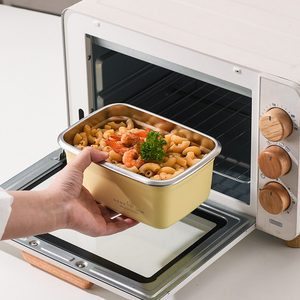 Caja hermética de almacenamiento de alimentos de acero inoxidable respetuosa con el medio ambiente, contenedores para refrigerador, organizador, contenedor de mantenimiento fresco - Product Image 5