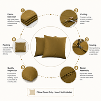 Housse de coussin décorative personnalisable pour la maison, couleur unie