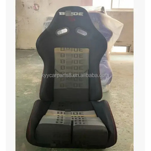 Siège sport universel en fibre de carbone à montage latéral bas en acier inoxydable chromé pour sièges baquet Recaro OMP Bride's Choice - Product Image 2