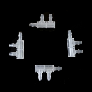 Petit raccord de tuyau en plastique de 3/32 pouces, raccord de tube barbelé à trois ports de <span class=keywords><strong>style</strong></span> F, coupleur de tuyau, raccord de tube à 3 voies - Product Image 3