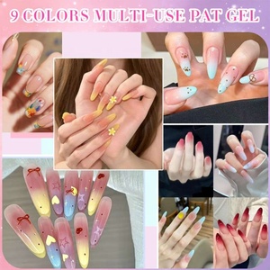 KLANA Nuevo Set de Gel para Uñas HEMA/TPO Free, 9 Colores, Paleta de Gel Ombre Pat Pat, Textura Sólida, para Escuelas de Uñas - Product Image 3