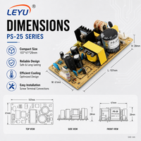 Alimentation industrielle à découpage à cadre ouvert 25W à double sortie 110V 220V AC 5V 12V 15V 24V DC, alimentation industrielle simple