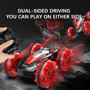 Véhicule tout-terrain à quatre roues motrices voiture RC <span class=keywords><strong>transformable</strong></span> amphibie Double face conduite lumière roulante voiture cascadeuse jouets pour enfants - Product Image 4