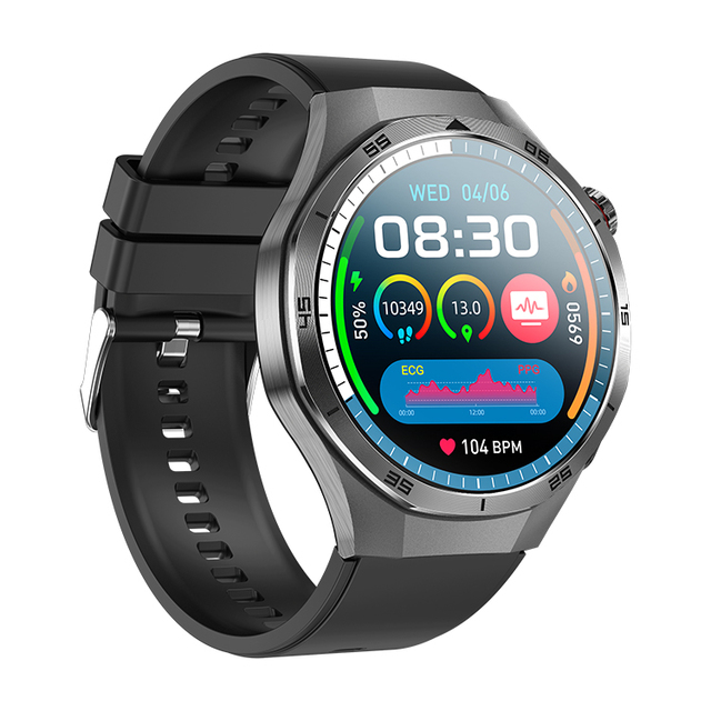ET456 ECG Smart Watch 1.56inch Amoled Display Health Monitor Fitness Tracker NFC SOS BT Calling Smartwatch for Men Women