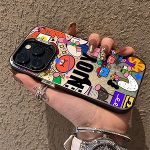 Mode Cool Print TPU Anime Abstrakte Malerei Telefon hülle Cartoon Rückseite Für iPhone 16 Pro Max 15 14 13Mini klare Rückseite - Product Image 2