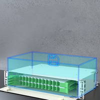 Caja de Distribución de Fibra Óptica de 96 Núcleos ODF Integrada con Panel LC SC FC con Bandeja de Empalme, Gabinete de Acero, Solución de Telecomunicaciones