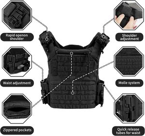 سبوير 3D تنفس الإفراج السريع وحدات سترة التكتيكية قابل للتعديل النايلون التدريب في الهواء الطلق سترة المرجحة - Product Image 2