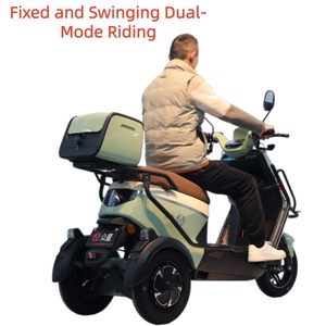 Triciclo Eléctrico de Carrocería Cerrada Inclinable de Doble Motor Fabricado en China, <span class=keywords><strong>Jiangsu</strong></span>, 70 km/h, Carga Útil de 200-300 kg, para Entrega Comercial de Alimentos - Product Image 4