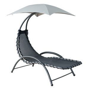 Chaise longue d'extérieur en acier Chaise longue <span class=keywords><strong>de</strong></span> plage Chaise longue <span class=keywords><strong>de</strong></span> piscine avec auvent - Product Image 5