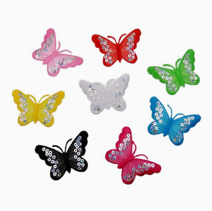 Dentelle brodée à motif papillon avec paillettes et patchs en dentelle, disponible à l'<span class=keywords><strong>achat</strong></span> en gros - Product Image 2