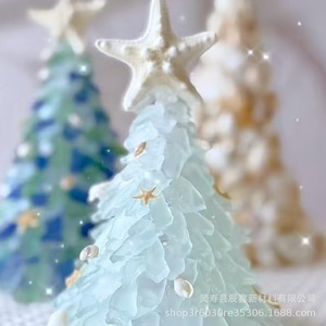ของตกแต่งต้นคริสต์มาสแบบกระจกฝ้า, การจัดสวนด้วยกระจกทะเล, ของตกแต่งบ้าน, กระจกสี - Product Image 1