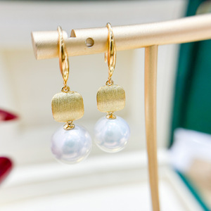 Accessoires en argent S925 pour la création de bijoux, plateau vide avec perles rondes de 8 à 13 mm et crochet d'oreille, boucles d'oreilles pendantes tendance 22125 - Product Image 2