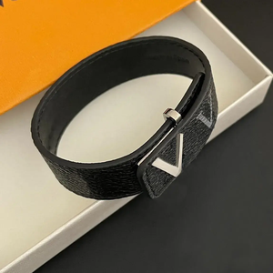 Bracciale <span class=keywords><strong>in</strong></span> pelle nera per <span class=keywords><strong>uomo</strong></span> e donna, gioielli di moda formale, braccialetto a mano, regali di compleanno per quattro stagioni, regalo di Natale unisex - Product Image 2