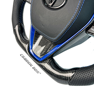 Volante Deportivo de Fibra de Carbono Negra Real para <span class=keywords><strong>Toyota</strong></span> Camry Rav4 Corolla 8.ª Generación 2012 2016 2018 <span class=keywords><strong>2022</strong></span> con LED de Alta Calidad - Product Image 4