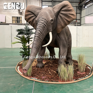 Statue d'éléphant grandeur nature modèle animal de la <span class=keywords><strong>jungle</strong></span> safari pour une utilisation en intérieur centres commerciaux en métal durable parcs d'aventure publics aéroports - Product Image 2