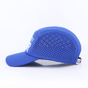 Qianzun blu ricamo logo personalizzato impermeabile taglio Laser foro traforato foro foro 5 pannello taglio Laser cappello camionista <span class=keywords><strong>Xl</strong></span> - Product Image 3
