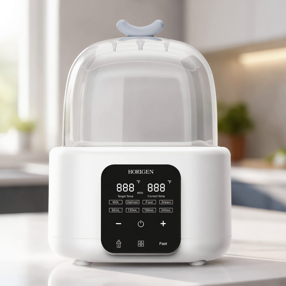 HORIGEN Baby Bottle Warmer Sterilizer BPA Free Electric Touch Control 200W CE Certified Quick Heating Large Capacity Digital