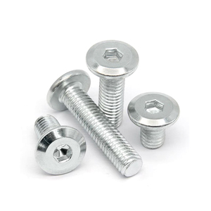Tornillos de máquina de cabeza plana de acero DIN967 JIS GR5 con rosca gruesa, zincados en blanco, con ranura cruzada y arandela, fijaciones métricas y en pulgadas - Product Image 3