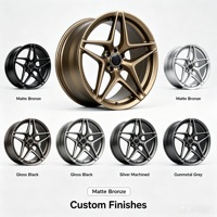 Jantes en alliage forgé sur mesure, 1 pièce, bronze satiné, 5 branches fendues, 18, 19, 20, 21 pouces, 5x114.3, 5x112, 5x120 pour voiture de sport