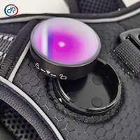 Harnais pour chien anti-traction, vente en gros d'usine, avec lumière LED, étanche, rechargeable par USB, gilet pour animaux de compagnie avec support AirTag, harnais de sécurité nocturne