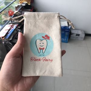 Personalized Logo Printed Boy Girl Tooth Fairy Bag, Personalized Gift, Personalized <b>Keepsake</b> - Product Image 4