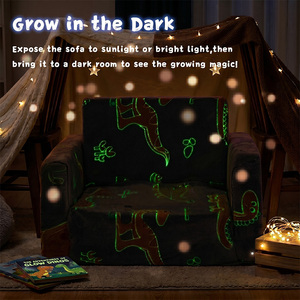 Canapé-lit pour enfants OEKO-TEX, mousse haute densité, écologique, fermeture éclair amovible, canapé pliable pour enfants pour la maternelle - Product Image 4