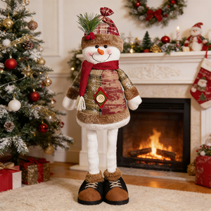 Muñeco de Nieve Colgante de Navidad para Decoración del Hogar, Muñecos de Navidad de Altura Ajustable - Product Image 5