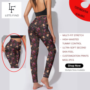 Nuovi Stili di <span class=keywords><strong>Leggings</strong></span> a Vita Alta con Controllo Pancia, Pantaloni da Yoga Senza Cuciture con Tasche, Abbigliamento Femminile Plus Size Personalizzato - Product Image 1