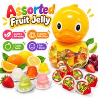Fruit-flavour mini jellybekers, schattige eendjesverpakking, kant-en-klaar jelly snacks