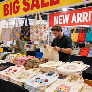 Sac fourre-tout en toile de coton élégant, personnalisable avec logo imprimé, grande capacité, vente en gros - Product Image 2