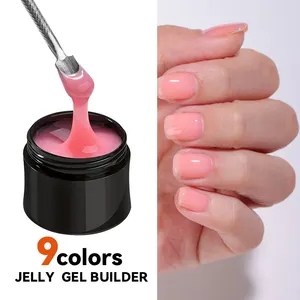JTING 9 colori Nail art uv jelly gel builder gel bianco latteo uv/led acrilico professionale facile estensione rapida chiodi OEM ODM
