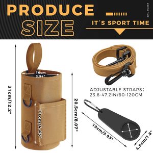 Porta Botella de Agua Magnético, Bolsa para Llevar Botella de Agua al Gimnasio con Bolsillo para Teléfono, Funda para Botella de Agua con Hebilla de Silicona para Toalla - Product Image 2