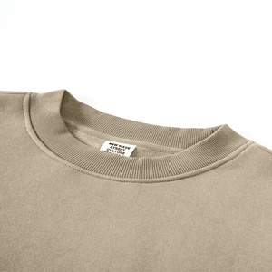 Sudadera de cuello redondo extragrande, Jersey de algodón para hombre, sudadera bordada en blanco, logotipo personalizado de alta calidad, venta al por mayor - Product Image 5