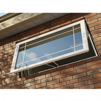 Ventanas de Toldo de Doble Acristalamiento Lukliving para Viviendas y Villas, Ventanas de Toldo Manuales de Aluminio con Aislamiento Térmico