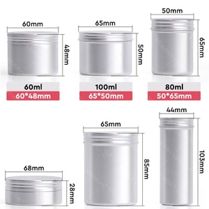 80ml 100ml Food Grade Aluminum Tin Jar Cans <b>Pill</b> Medicine Storage <b>Container</b> with Screw Lid for Tea Cosmetic Storage - Product Image 2