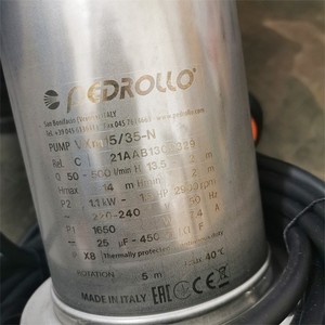 Bomba Sumergible para Aguas Residuales y Drenaje de Acero Inoxidable Pedro, Modelos de Accionamiento Eléctrico VXm15/35-N/VX15/35 - Product Image 4