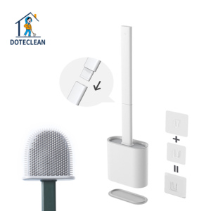 Set di Spazzole per WC da Parete Bestseller, Utensili per Pulizia Domestica con Manico Lungo, Testa in TPR, Spazzola Piatta per Tutte le Stagioni - Product Image 1