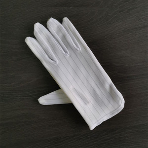 Gants antistatiques en PU avec paume enduite de PVC et dos en soie pour usage en usine et dans la transformation alimentaire avec couture à 7 aiguilles - Product Image 1