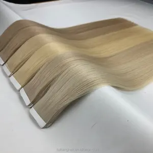 Extensions de cheveux blonds de 22 pouces, différentes couleurs, double bande droite
