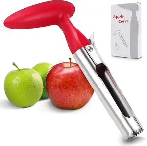 사용하기 쉽고 깨끗한 울트라 샤프 스테인레스 스틸 Apple Corer 도구 톱니 형 블레이드 쉬운 코어링 내구성 Apple Corer 리무버