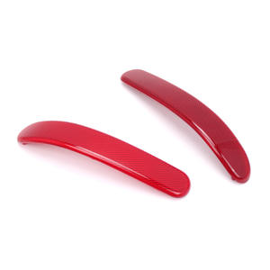 Réflecteurs de feux arrière en forme de ménisque, matériau ABS, coupelles de lampe auto-adhésives gauche/droite, rouge, LED 5050, transmittance >90% - Product Image 4