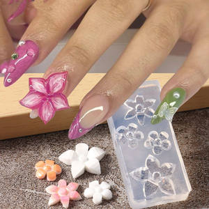 Nouveau Produit, Moule en Silicone 3D pour Décorations d'Ongles en Résine, Moule à Breloques Nail Art en Silicone Design Floral - Product Image 1