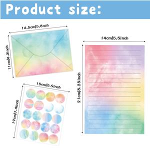 160 pièces aquarelle transfrontalière créative artistique papeterie écriture ensemble pour noël <span class=keywords><strong>anniversaire</strong></span> <span class=keywords><strong>invitation</strong></span> lettres papier - Product Image 3