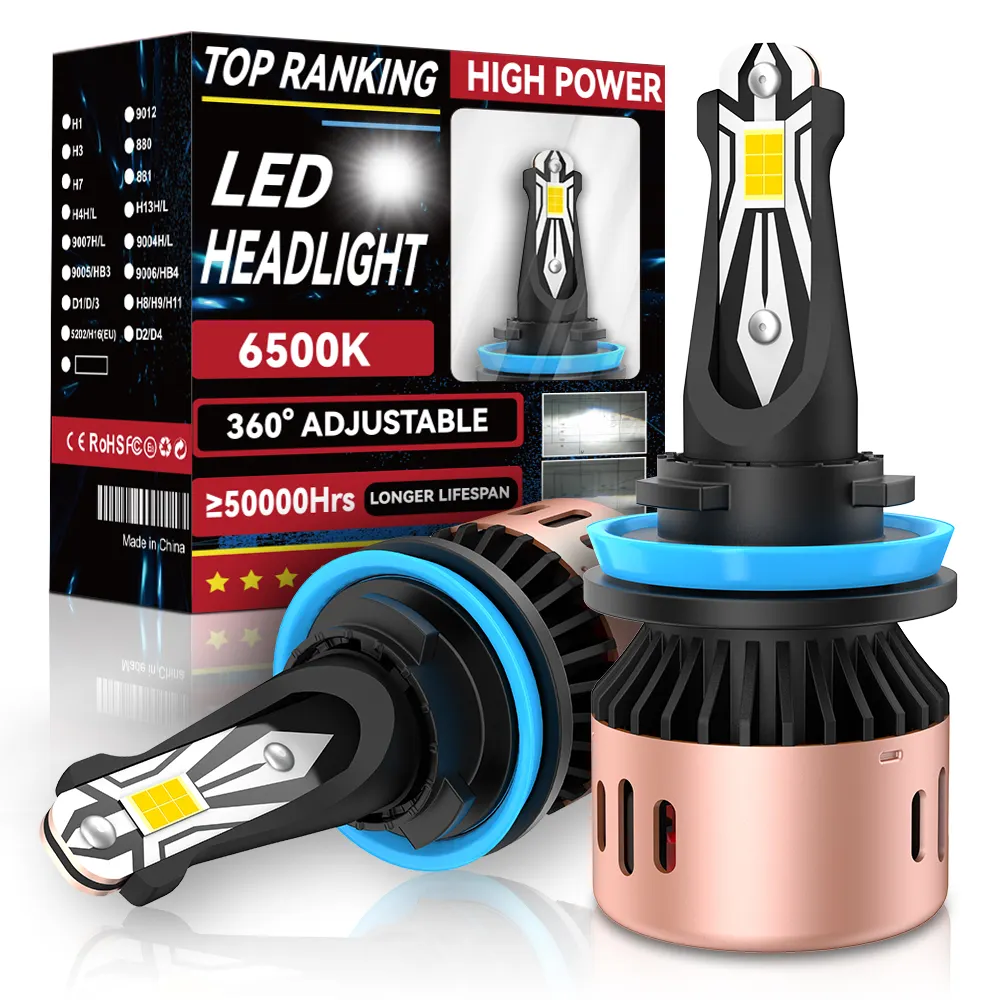 XENPLUS lampu depan mobil harga pabrik, lampu kabut U16 90W H1 H4 H7 H11 H13 9004 9005 9006 9007 9012 untuk mobil