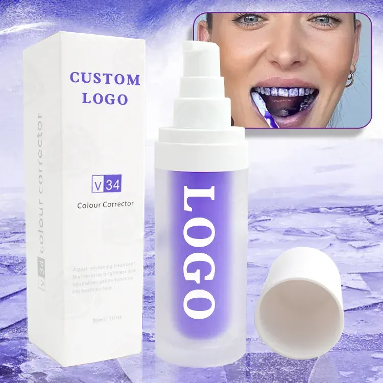 Wholesale Remove Stains Color Correction Whitening Essence Purple Teeth Whitening Toothpaste